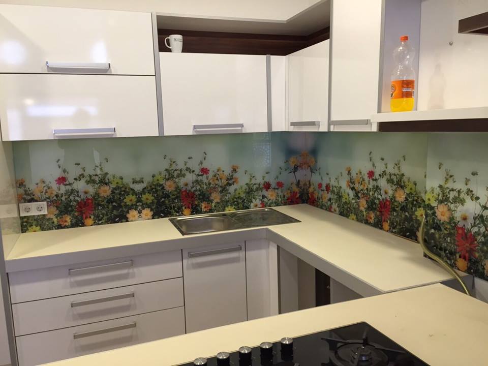 3D Tezgah Arası Cam Panel