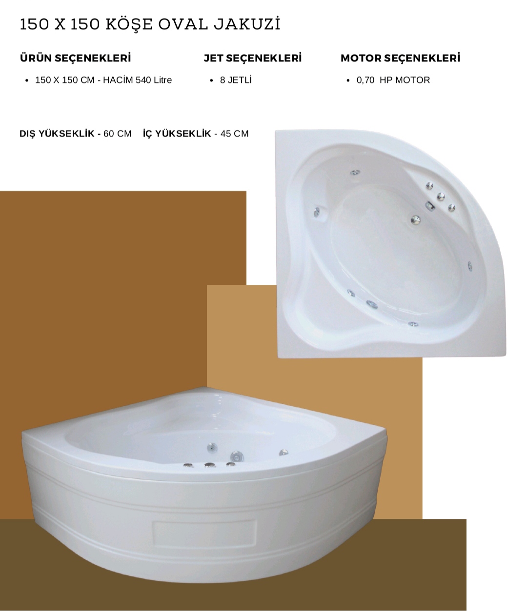 150×150 Oval Jakuzi